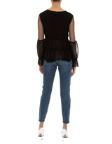 Helmut Mesh Crinkle Blouse