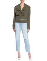 Christy Silk Cargo Jacket